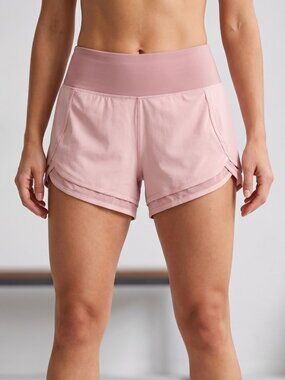 NWT | Soothfeel Rose Pink Running Shorts Zipper Pocket Built-in Liner | Medium
